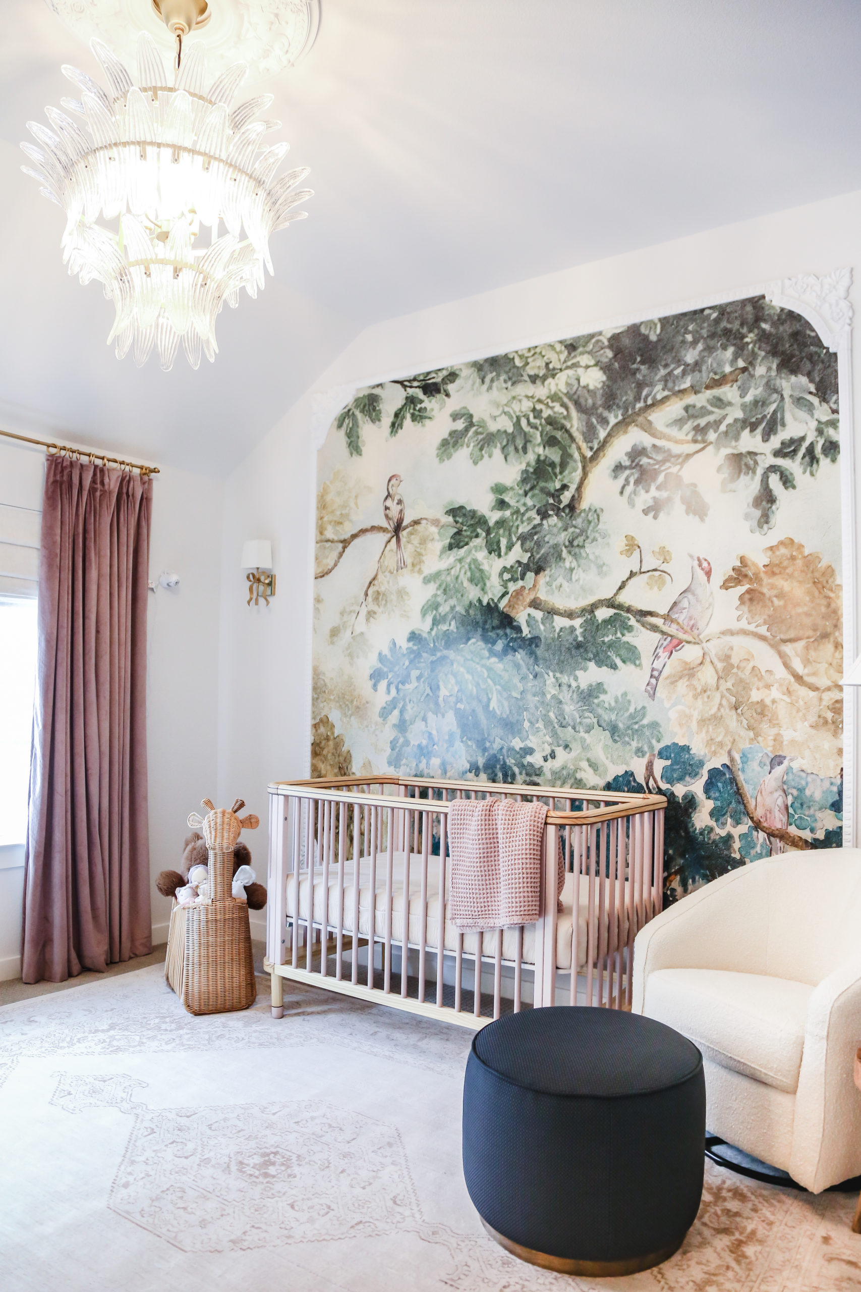 Girls Nursery #Nurseryreveal #interiordesign #bedroomdecor #roomdecor #nurserydecor #design 