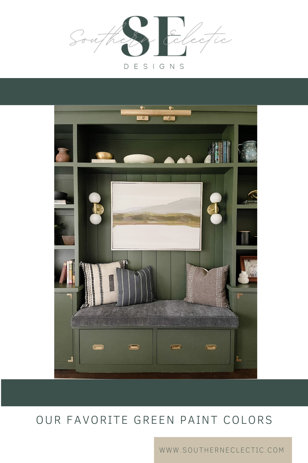 Southern Eclectic Designs | Interior Design |  Our Favorite Greens | Paint Swatches | Design | Green Interior Design | Home Design | Home Decor | 