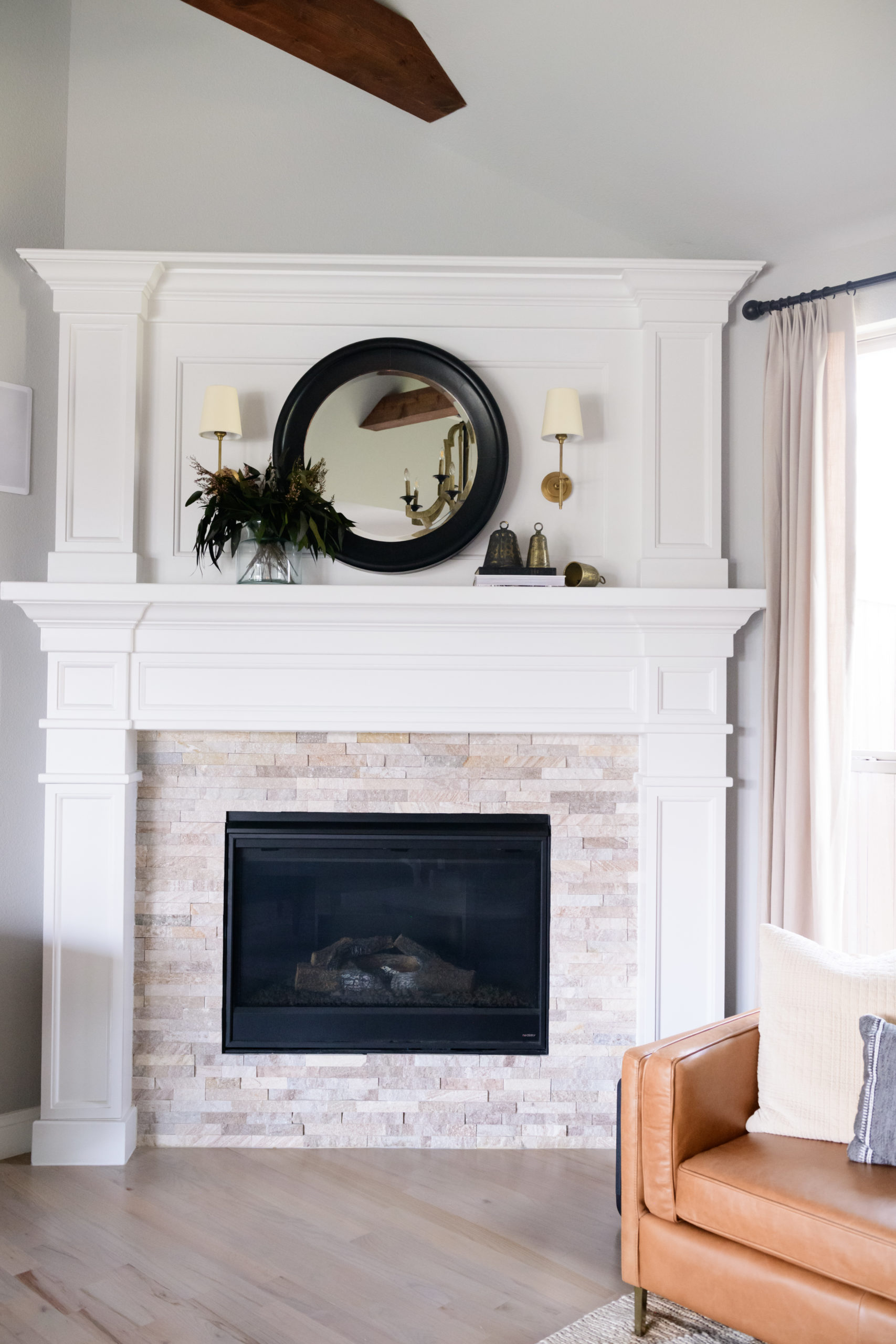 5 ways to style a mirror
mirror above fireplace